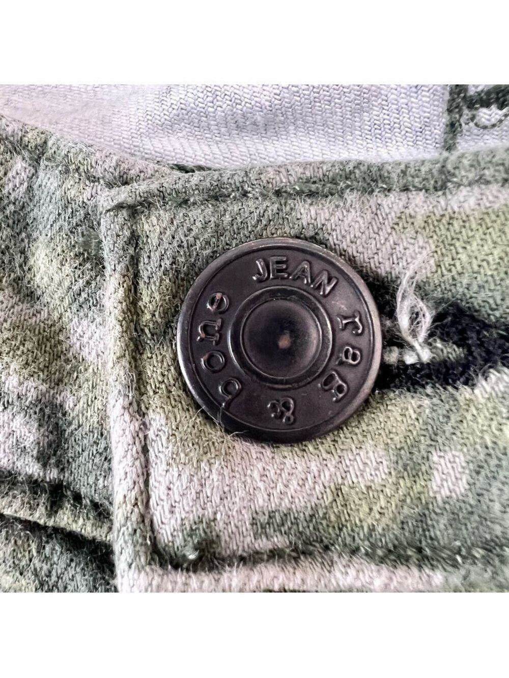 Rag & Bone Skinny Ankle Jeans Size 24 Green Camo Low Rise - Picture 7 of 14
